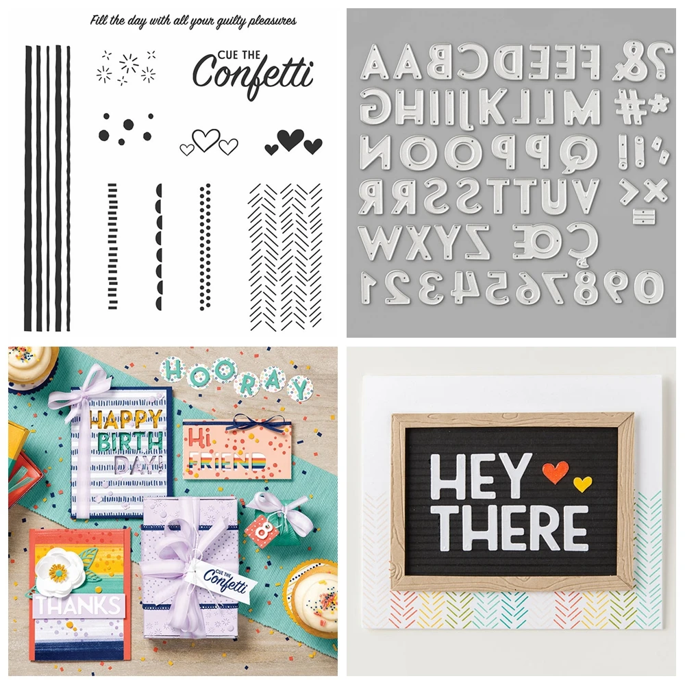 Schöne Welt, so sehr glücklich, Bündel, transparente Stempel und Metall-Stanzformen für DIY-Bastelarbeiten, Karten, Scrapbooking, Dekoration – Detail 8