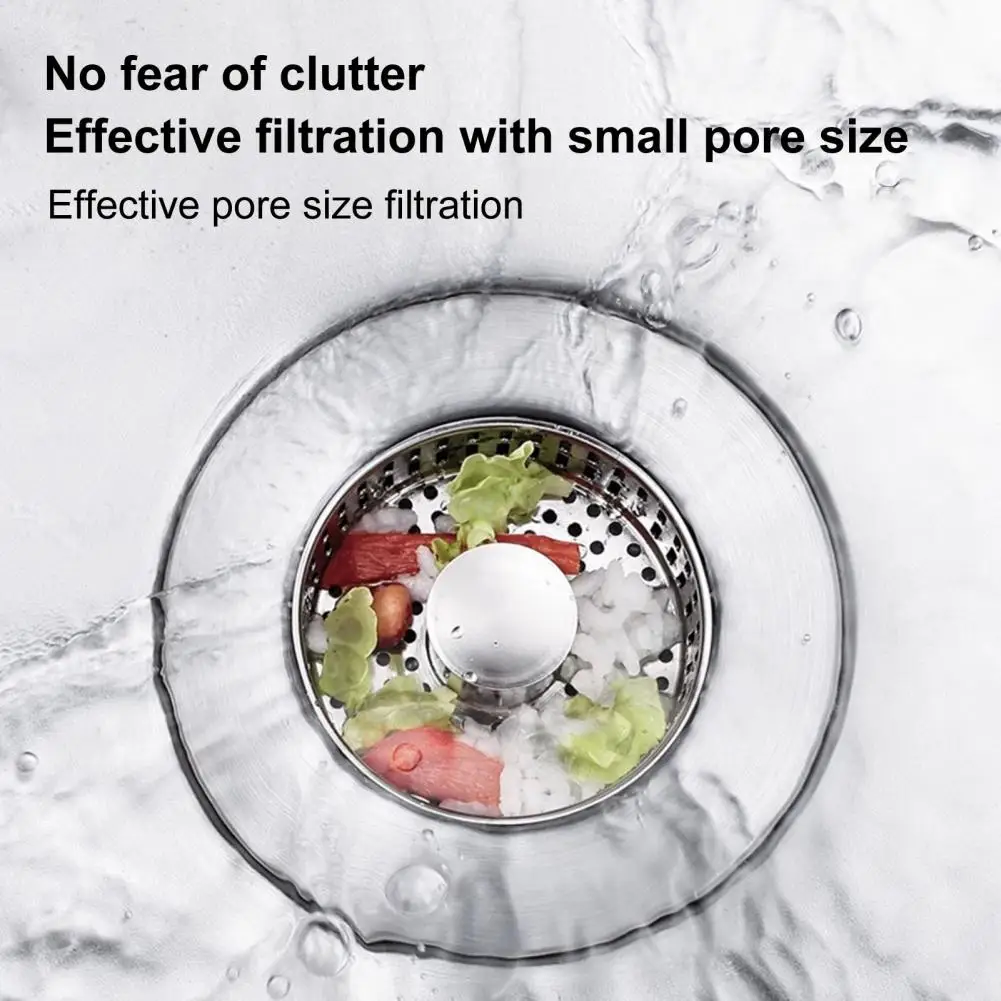 Stainless Steel Kitchen Sink Pop-up Core Kitchen Sink Stopper with Strainer Stainless Steel for Healthy for Clean for Efficient