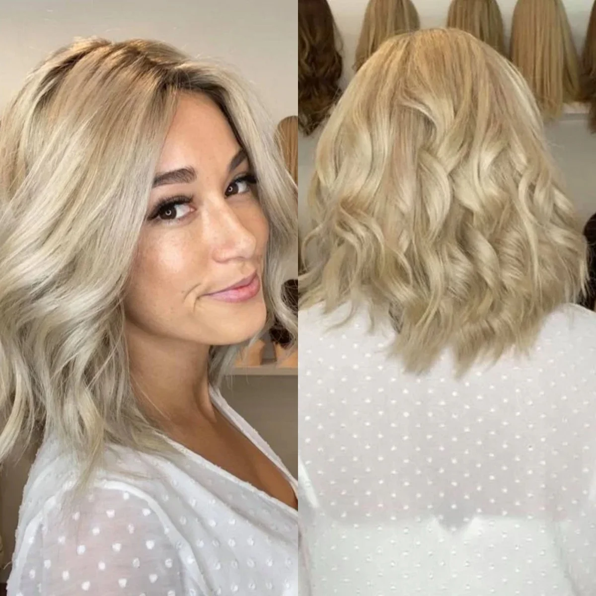 Shoulder Ombre Ash Blonde Original Factory Cheap Wigs On Clearance Sale Bob Body Wave 13*4 High Definition Wig Costume Woman