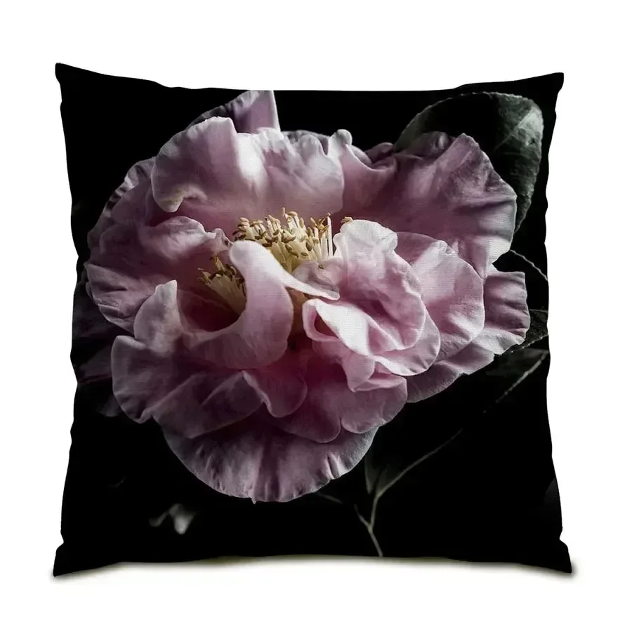 Funda de almohada con estampado de flores y plantas, funda de cojín decorativa para sofá de sala de estar, fundas de almohada
