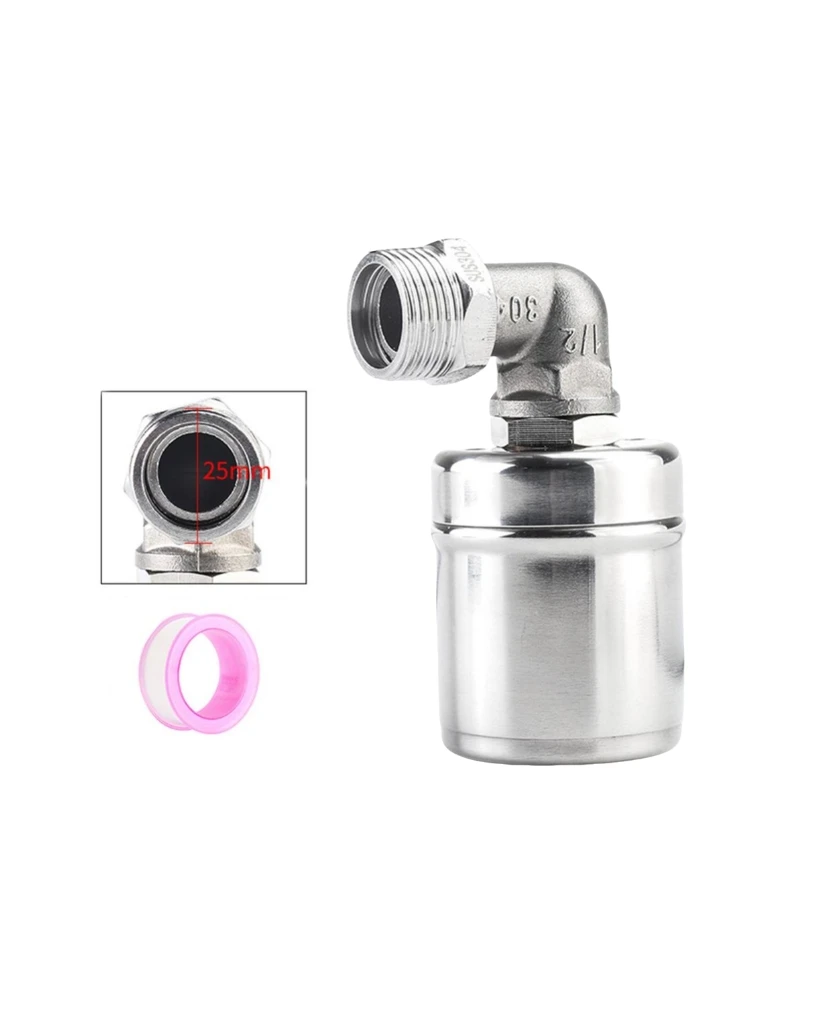 304 SS Water Level Controller with Float Valve for Automatic Refill in Tanks Operating at 0.2 to 10 kg Pressure