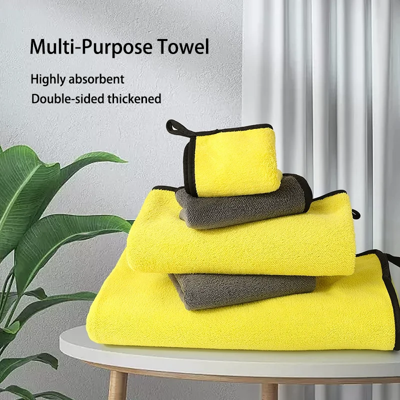 Toalla de baño para mascotas de lana coralina, superabsorbente, de secado rápido, para perros y gatos, multifuncional, para limpieza y aseo de coches