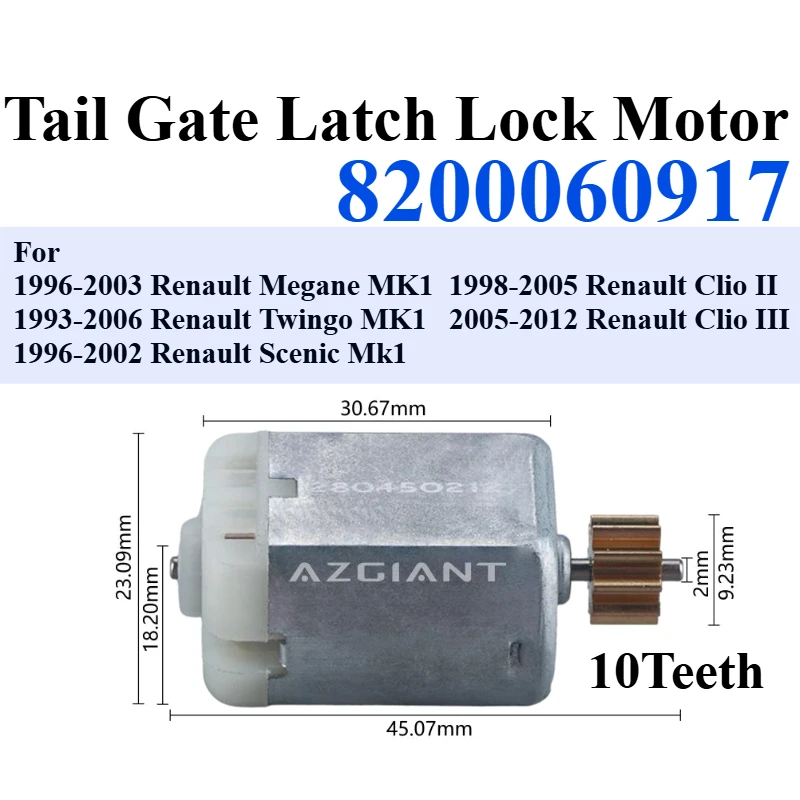 8200060917 para Renault Megane Twingo Scenic Clio II III maletero trasero de coche cerradura de puerta trasera Motor solenoide actuador puerta trasera maletero potencia