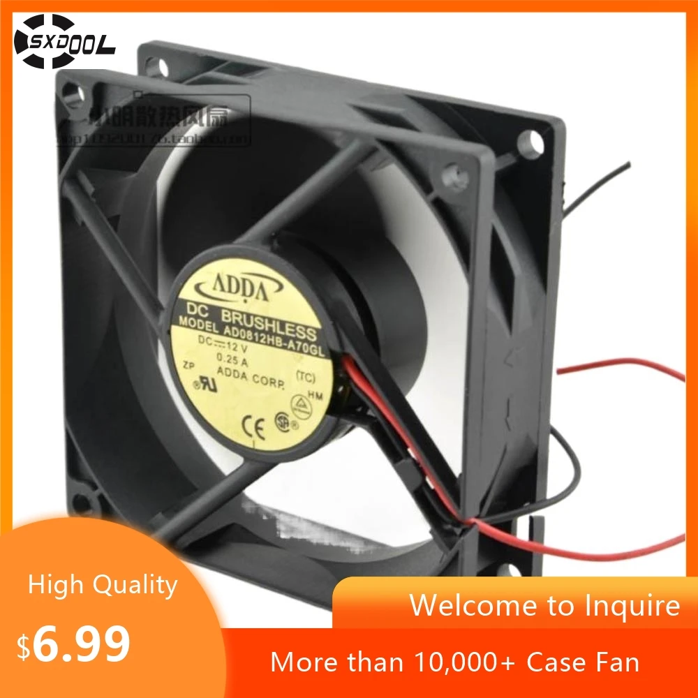 

Для Adda AD0812HB-A70GL 8025 12 В 0,25 А вентилятор, охлаждение для ПК, серверов и рабочих станций