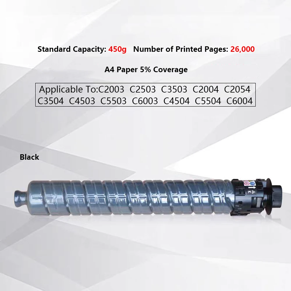 Ricoh Toner geeignet für Kopierermodelle C2003 C2503 C3503 C2004 C2054 C3504 C4503 C5503 C6003 C4504 C6004 Glanzfarbdrucktinte