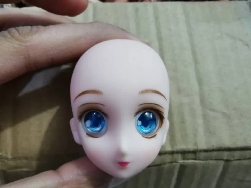 Cabeza de muñeca de Anime para práctica de maquillaje, accesorios para muñecas BJD 1/4 1/6, 30cm/36cm/42cm, 1 pieza