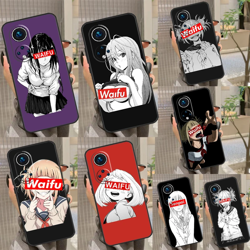 Sugoi Senpai Anime Waifu Case For Honor 90 Lite 70 50 X9a X8a X7a X6a X7 X8 X9 9X 8X Magic 5 Pro Magic 5 Lite Cover