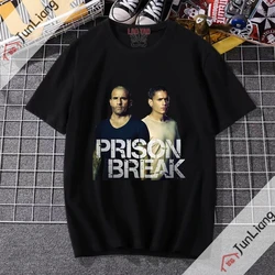 Vintage T Shirts Tv Series Prison Break Aesthetic Clothing Michael Scofield Y2k Shirt Streetwear Printed T-shirt Top Harajuku