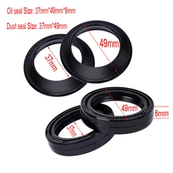 37x49x8 37 49 8 Front Fork Damper Oil Seal Dust Seal For Suzuki INTRUDER 125 GW250 Inazuma VL250 Intruder RG250 GS500 37*49*88