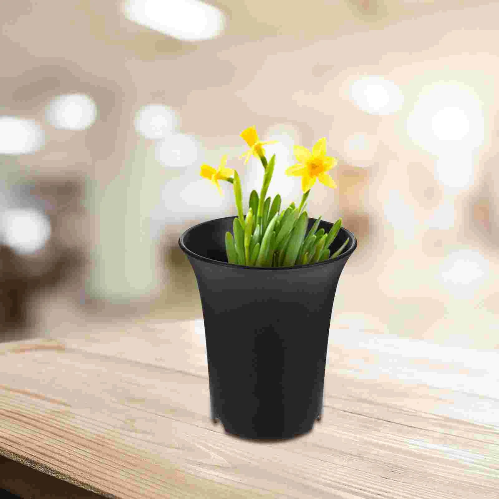 15 Pcs Flowerpot Plants Pots Indoor High Tube Tray Waist Planter Plastic Simple Office Planting Barrel