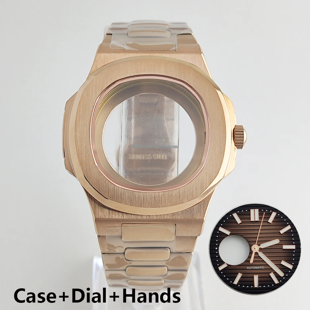 Nh38 caixa de relógio oco para fora dial logotipo personalizado relógio masculino movimento automático adequado para série nh movimento acessórios relógio