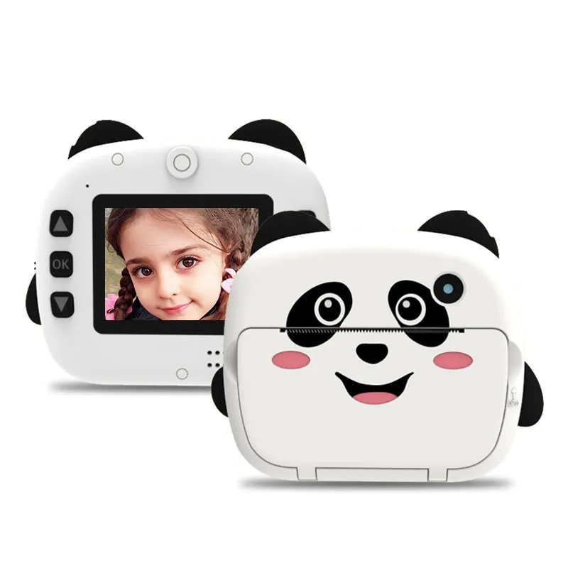 

Thermal Printer Camera Children's Instant Camera cartoon Panda Instant Camera Mini SLR Camera HD Sports Camera Set