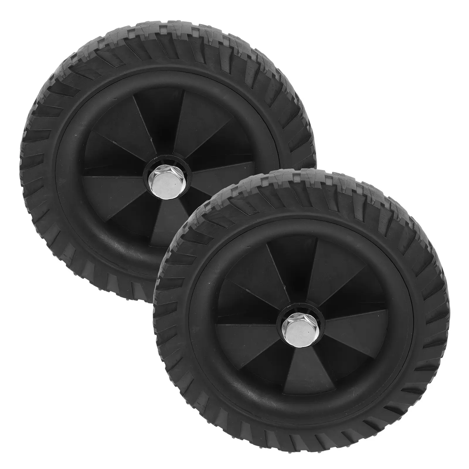 

2Pcs Air Compressor Wheels Replacement Parts Smooth Solid Caster Black Hand Longlasting Noise Reduction Universal Compatibility