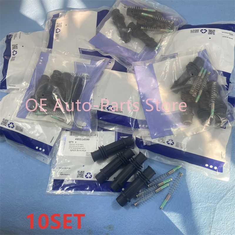 10SET Ignition Coil Rubber Sleeve Repair Kit 95514599 Spring Ignition Module Coil Pack Ignition Coil Set for Opel Vauxhall Corsa