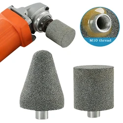 1 Pc Grinding Wheel Head M10 Thread Chamfer Countersink Bits 70grit For Stone Carving Polishing Rotary Tools Power Grinder Parts