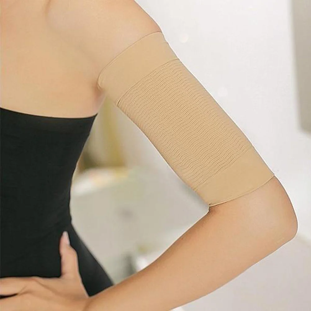 1 par queimar gordura braço shaper cáqui sem costura emagrecimento manga leve suporte elástico para mulher desgaste muscular