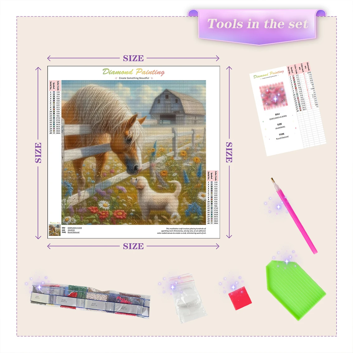 GATYZTORY Alat Lukisan Berlian - Art Craft Horse ulasan dan harga