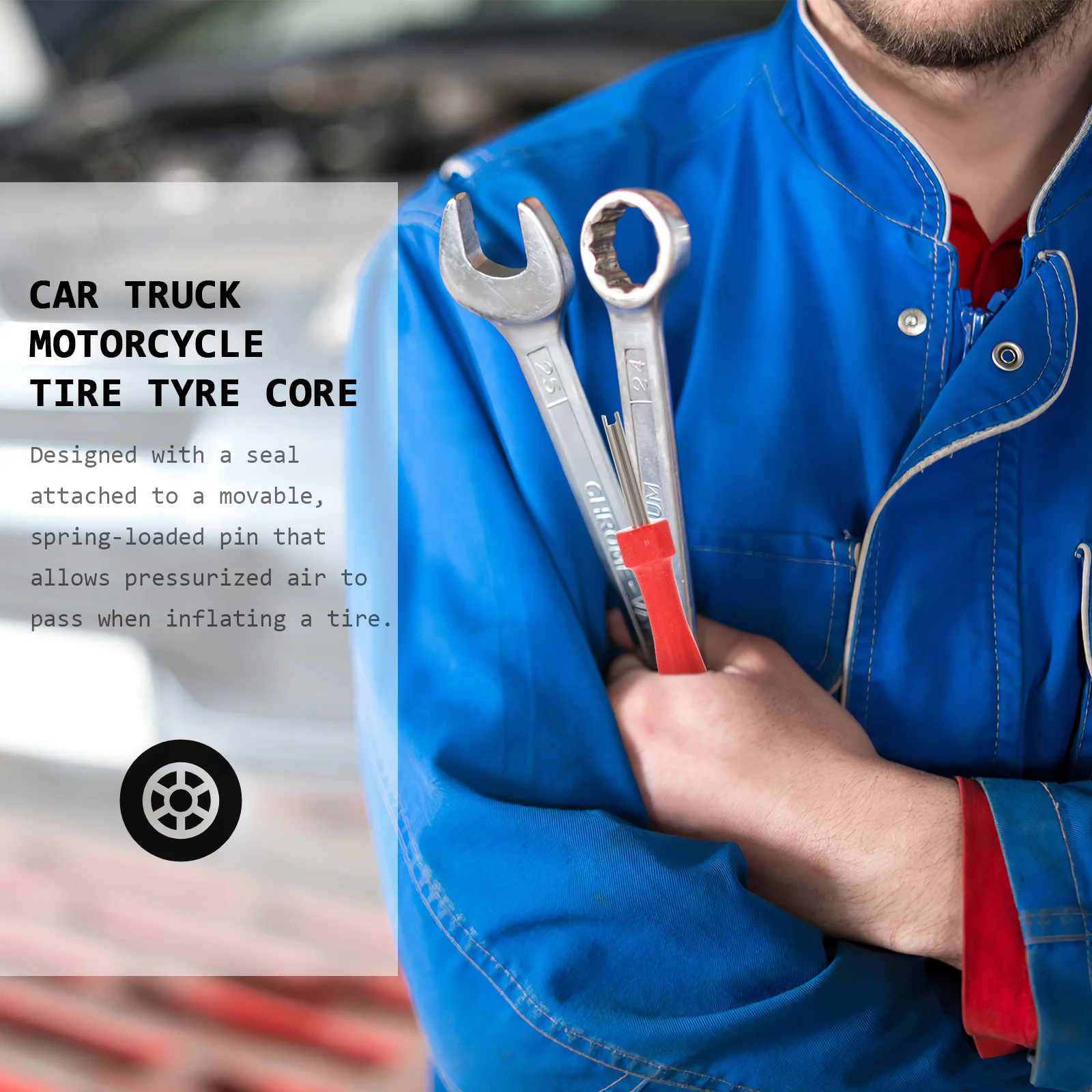 

1PC Tire Stem Core Remover Tool 5 Valve Cores Tyre Repair Car Truck Motorcycle Bike 300PSI Stainless Steel Plastic