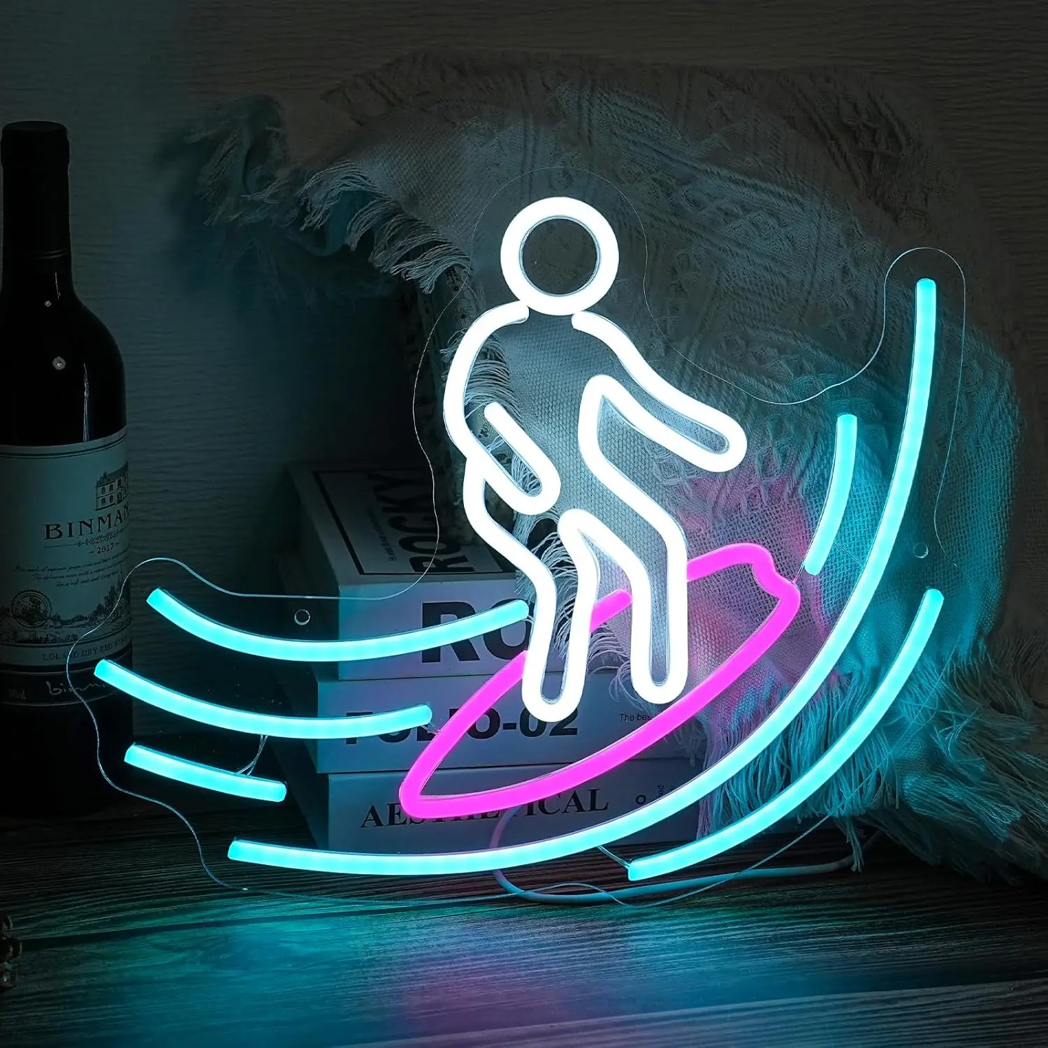 

Surfer LED Neon Sign, Wall Decor, Neon Gaming Sign USB Powered, Living Game Room Decor, For Bedroom Bar Party Birthday