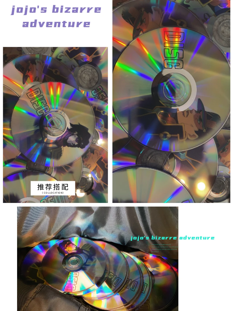 Jojo’s Bizzare Adventure Kujo Jotaro Stand Star Platinum Cosplay Disc CD Prop Accessories Toy Gift