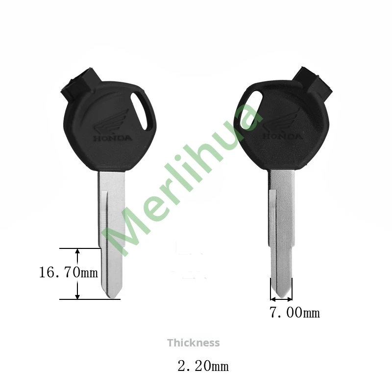 Wuyang Honda motorcycle key, suitable for: Honda motorcycle key, Wuyang Honda new model, 387 short handle key, left slot / right