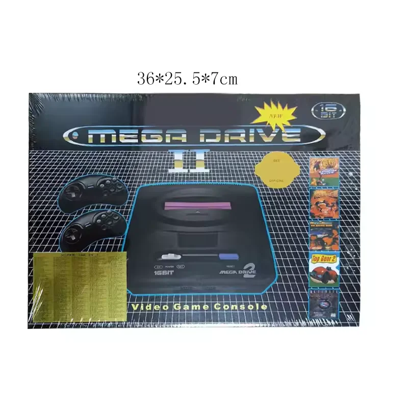 

Retro 16Bit Video Game Console for Sega Mega Drive 2 Old Fashioned MD Game Console(Include 5 different kind of games)