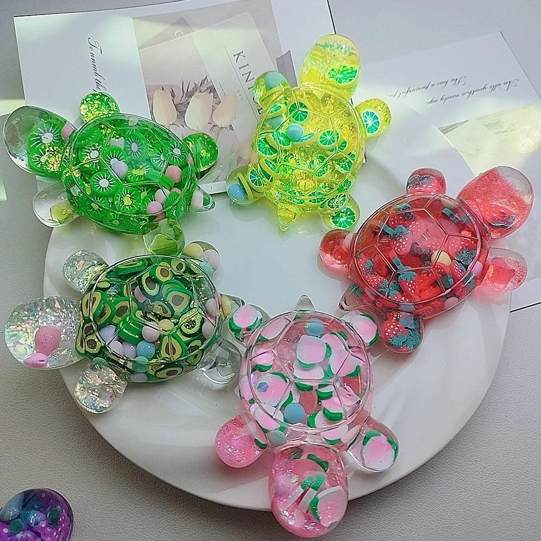 Color Fruit Luminous Turtle Create Christmas Ornaments Glow in the Dark Miniature Turtle Micro Landscape Kid Toy Home Decor Gift