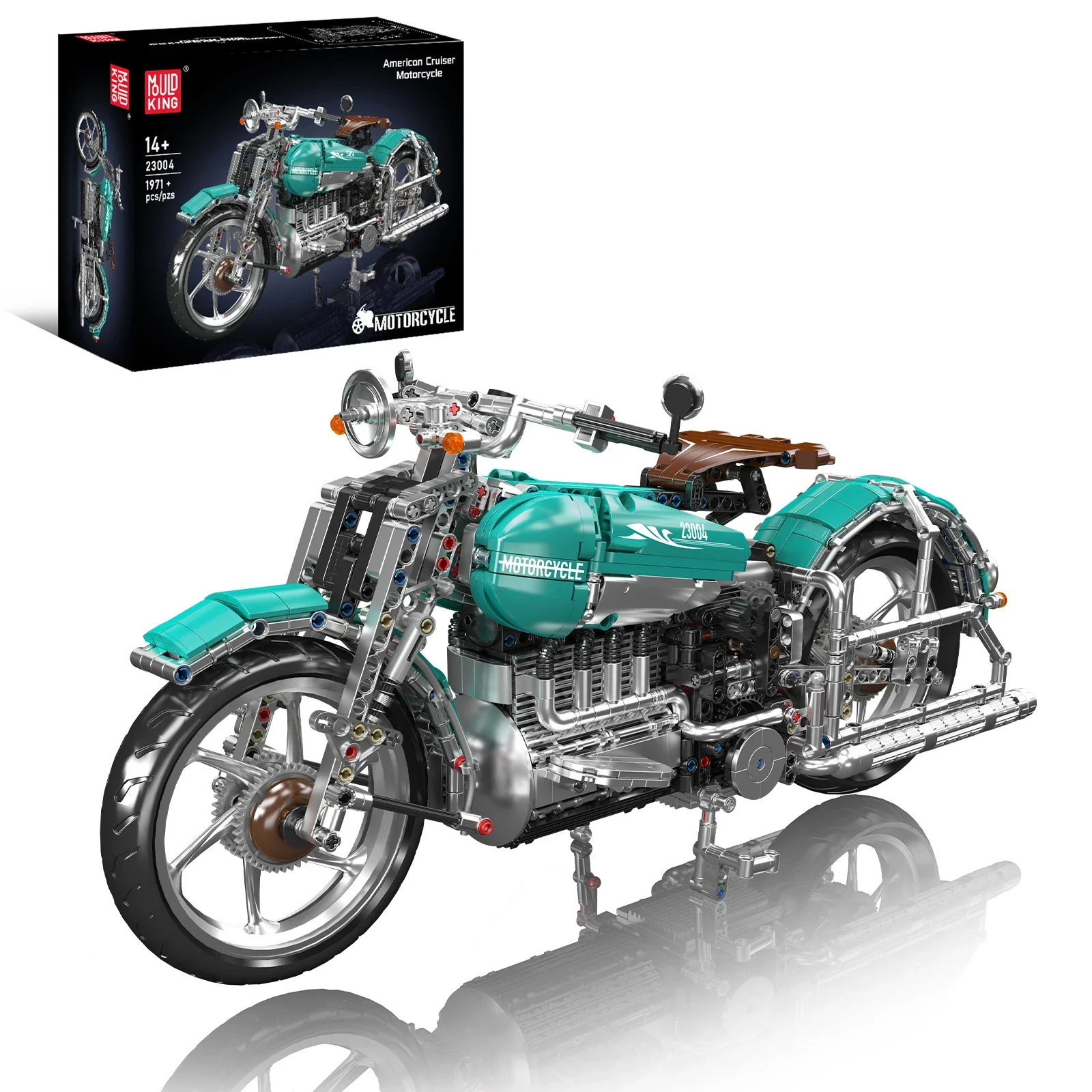 

Mold King 1971 шт. 23004 моделирование мотоцикла строительные блоки модель настольные украшения сборка строительные игрушки креативный подарок