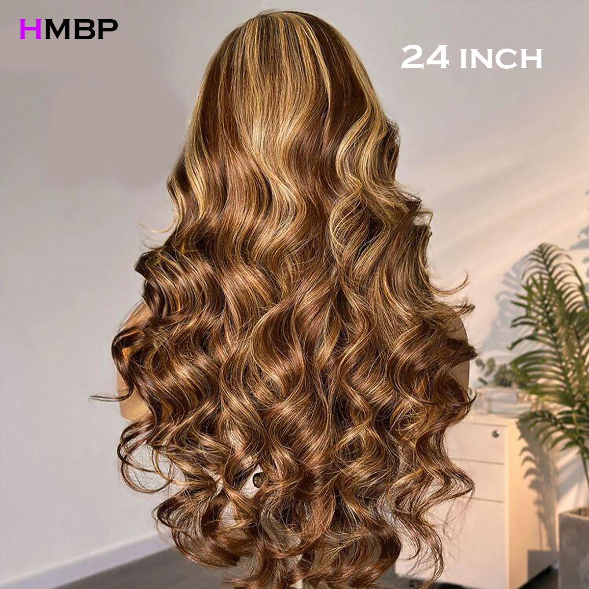 Ready To Go Glueless Wig Human Hair Highlight Honey Brown 13x6 Hd Lace Frontal Wigs Body Wave Human Hair For Salon-Quality Women