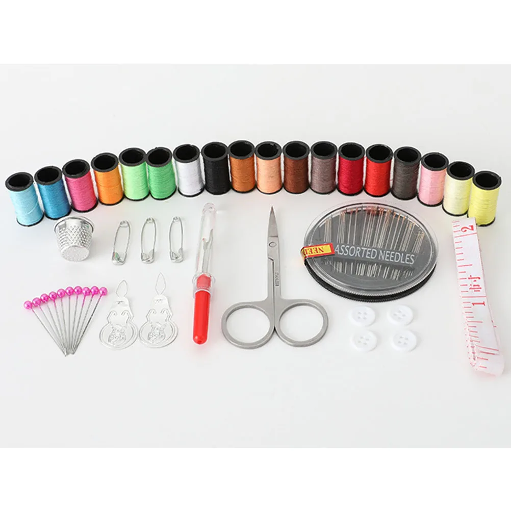 

71pcs 1 Set Of Sewing Needle Thread Storage Bag Travel Needlework Pouch Compact Portable Container Black High Quality Sealed