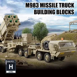 Military MOC 2566pcs M983 Tractor Missile Launch Truck Model Building Blocks DIY Armored Car Bricks Toys For Children Gifts