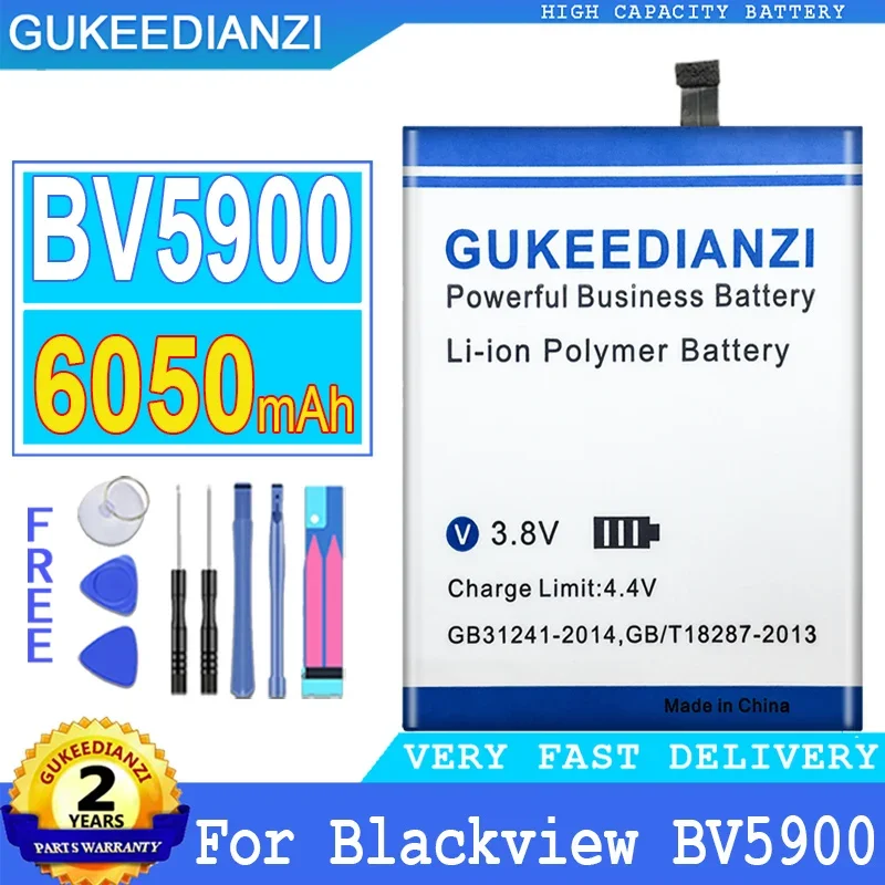 

GUKEEDIANZI Battery for Blackview, Big Power Battery, BV5900, 6050mAh