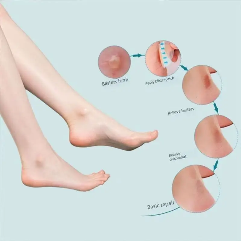

50Pcs Hydrocolloid Foot Care Sticker Heel Anti-wear Pad Comfort Blister Guard Shoe Patch