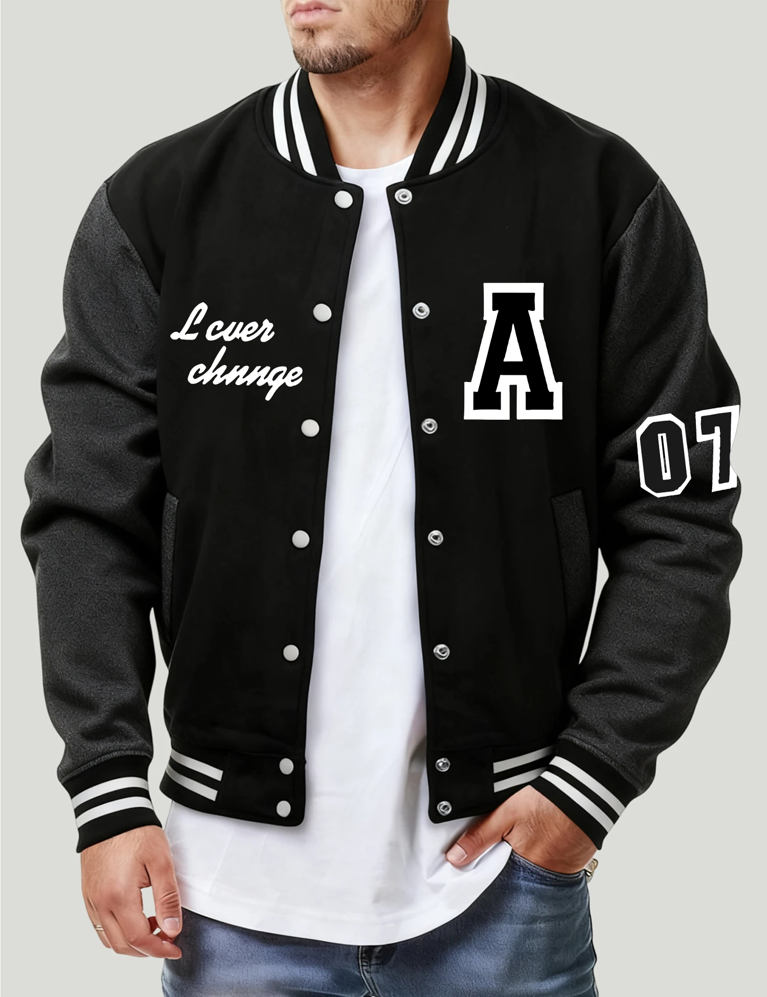 

Мужское бейсбольное пальто с рисунком А и No 87, американские свободные куртки, флисовая осенняя уличная одежда, унисекс, повседневная одежда в стиле хип-хоп