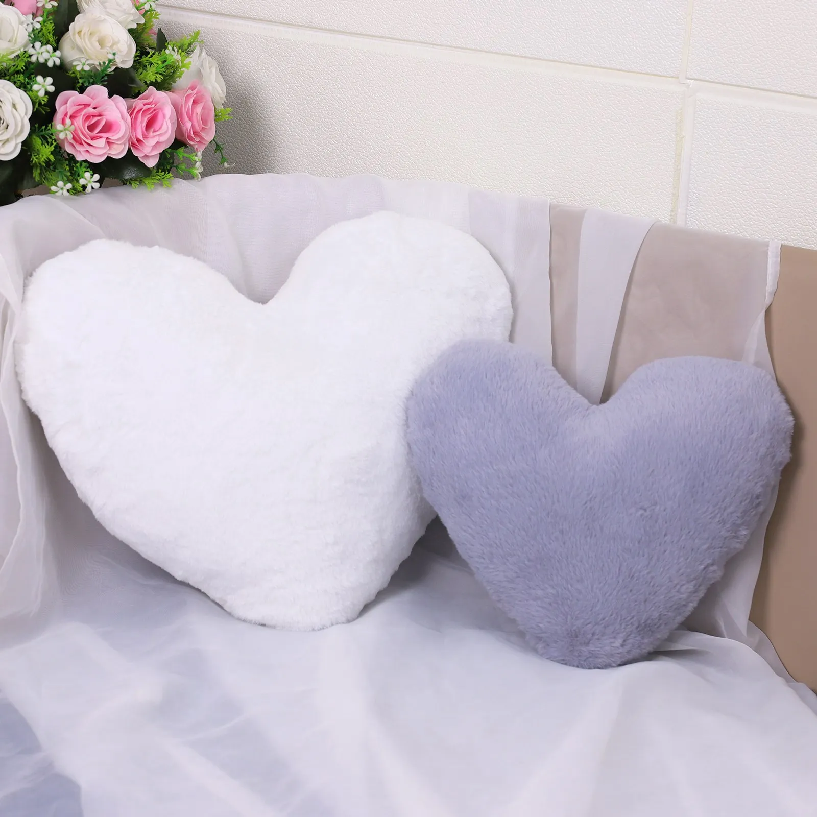 Soft Heart Shape Pillow Love Cushion Decor Pillow Living Room Bedroom Decorative Plush Throw Pillow Valentines Day Gift