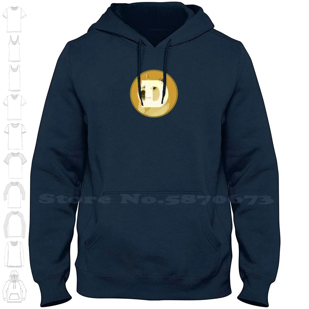 Dogecoin Logo High-quality Hoodie 100% Cotton Sweatshirt