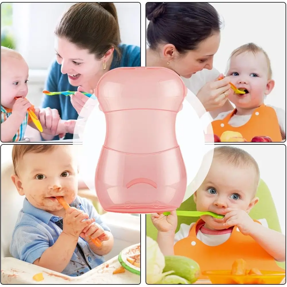 PP Material Baby Food Pouches Easy to Operate Baby Pouch Holder Fruit Puree Anti-squeeze Box Anti-extrusion