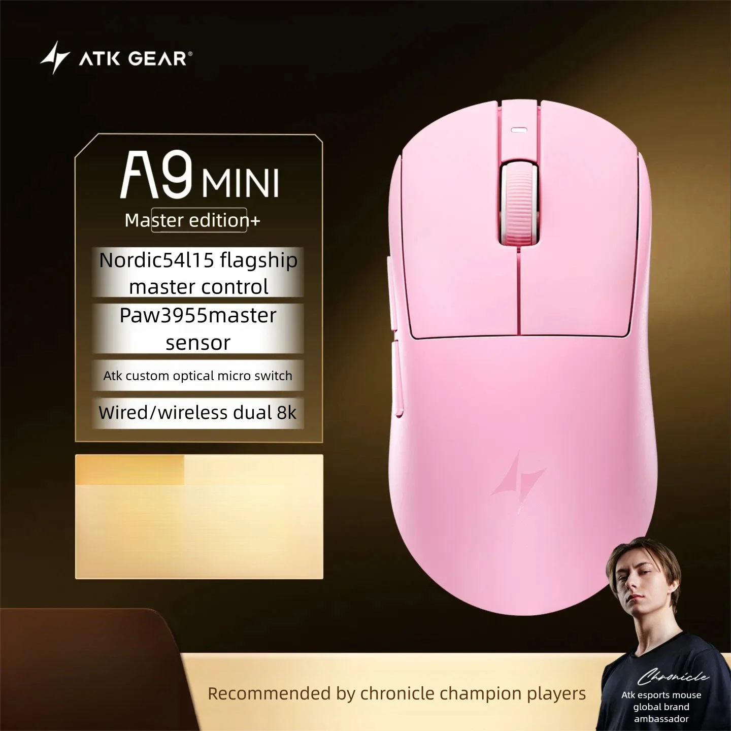 ATK Dragonfly A9 MINI Wireless Gaming Mouse 39g RGB
