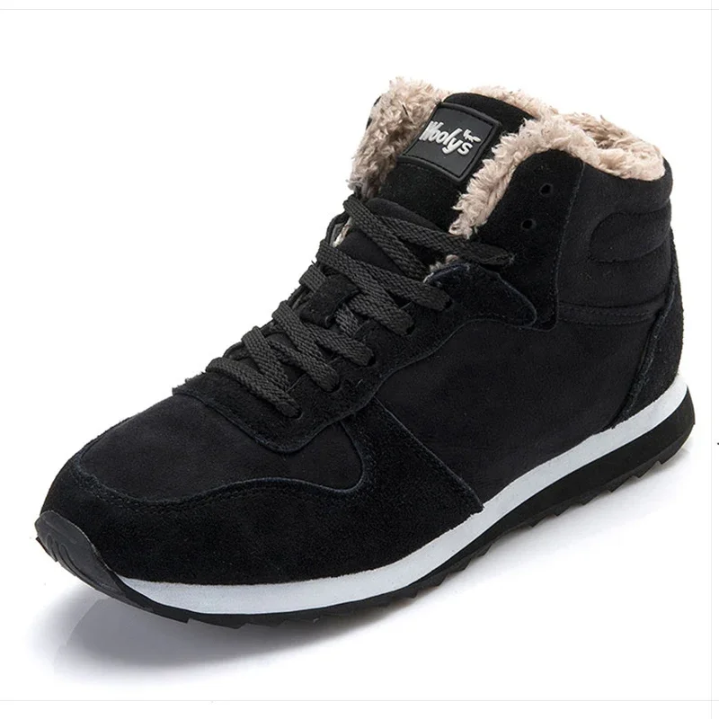 Men boots Men\'s Winter Shoes Fashion Snow Boots Shoes Plus Size Winter Sneakers Ankle Men Shoes Winter Boots Black Blue Footwear