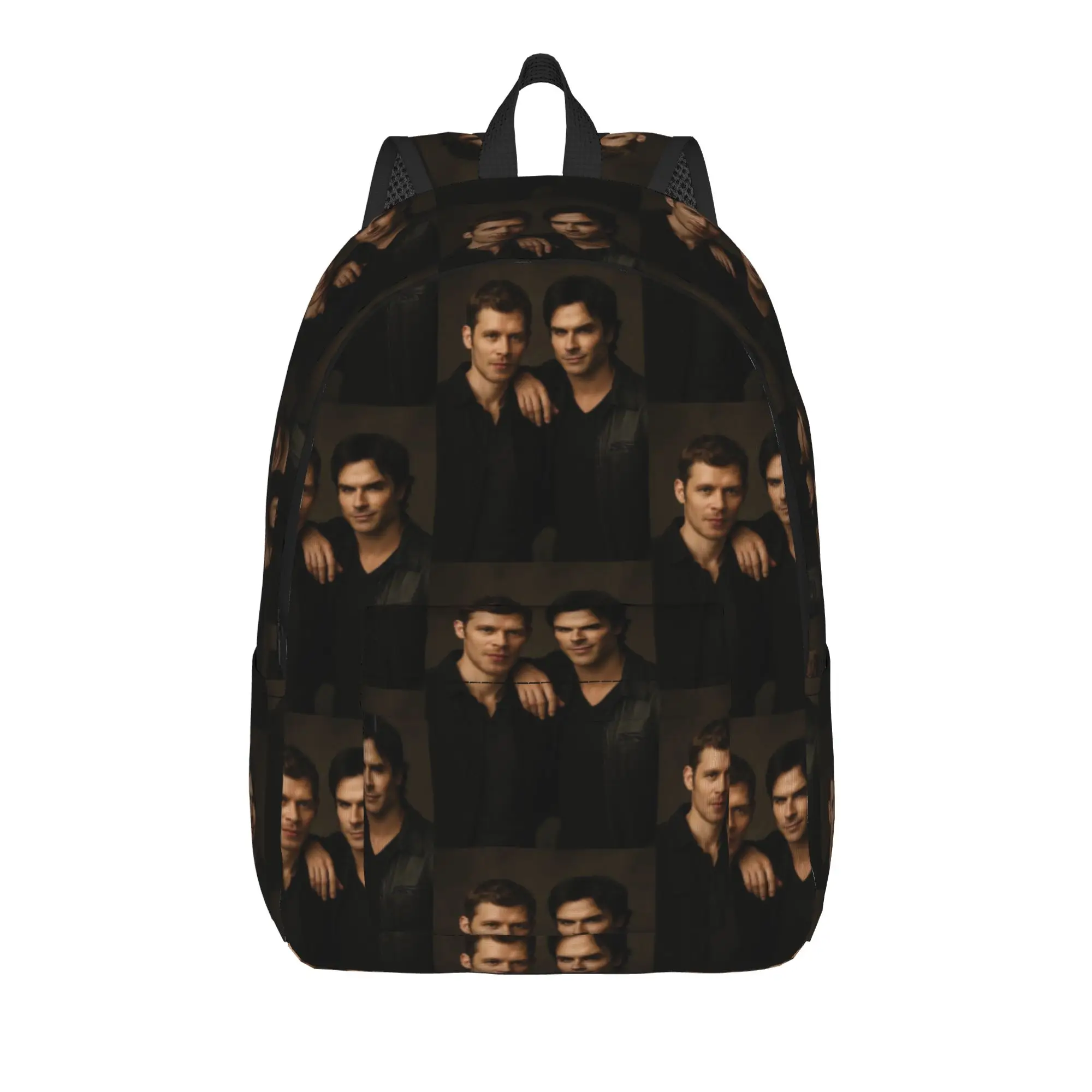 The Vampire Diaries Resuable Movie Backpack Teen Damon Salvatore Breathable Backpacks High School Bags College Rucksack