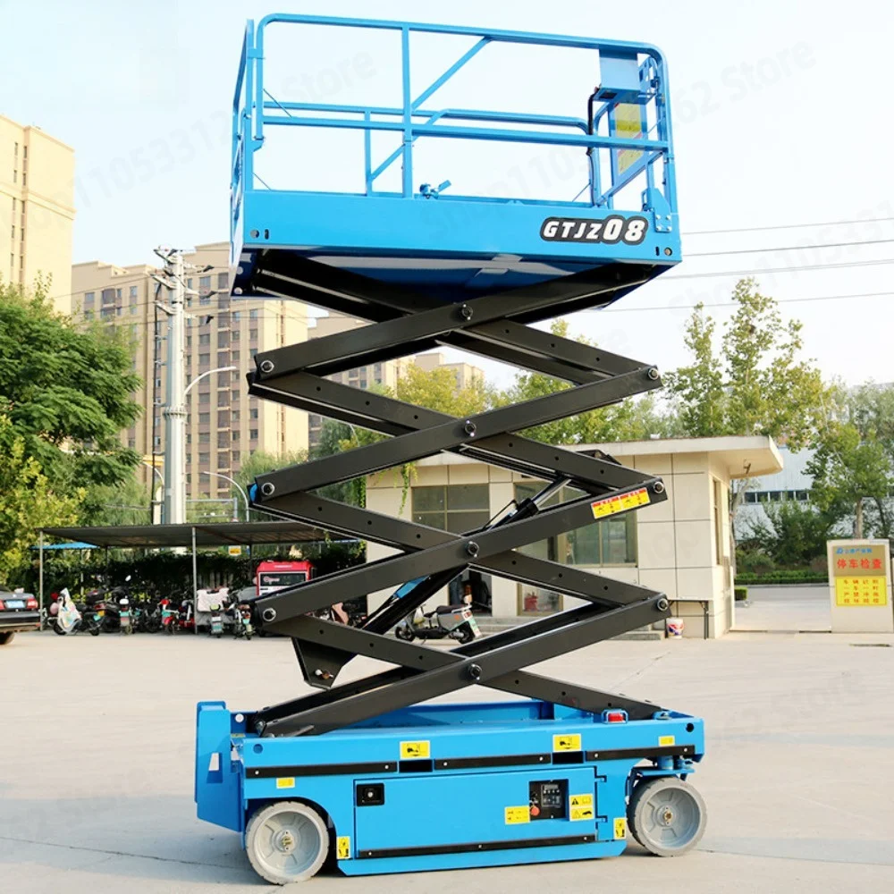 Self Propelled Scissor Lift Electric Hydraulic Mobile Aerial Work Platform for Small High Altitude Operation