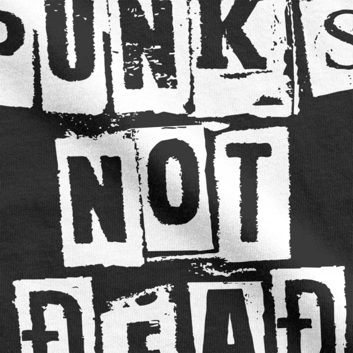 Vintage Retro Punks Not Dead Rock T-Shirts Men Women\'s Round Collar Cotton T Shirts Tee Shirt Graphic Printed Clothes