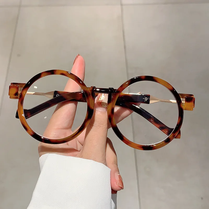 Women Round Photochromic Gray Myopia Glasses Vintage Brand Designer Shades UV400 Men Nearsighted Eyeglasses