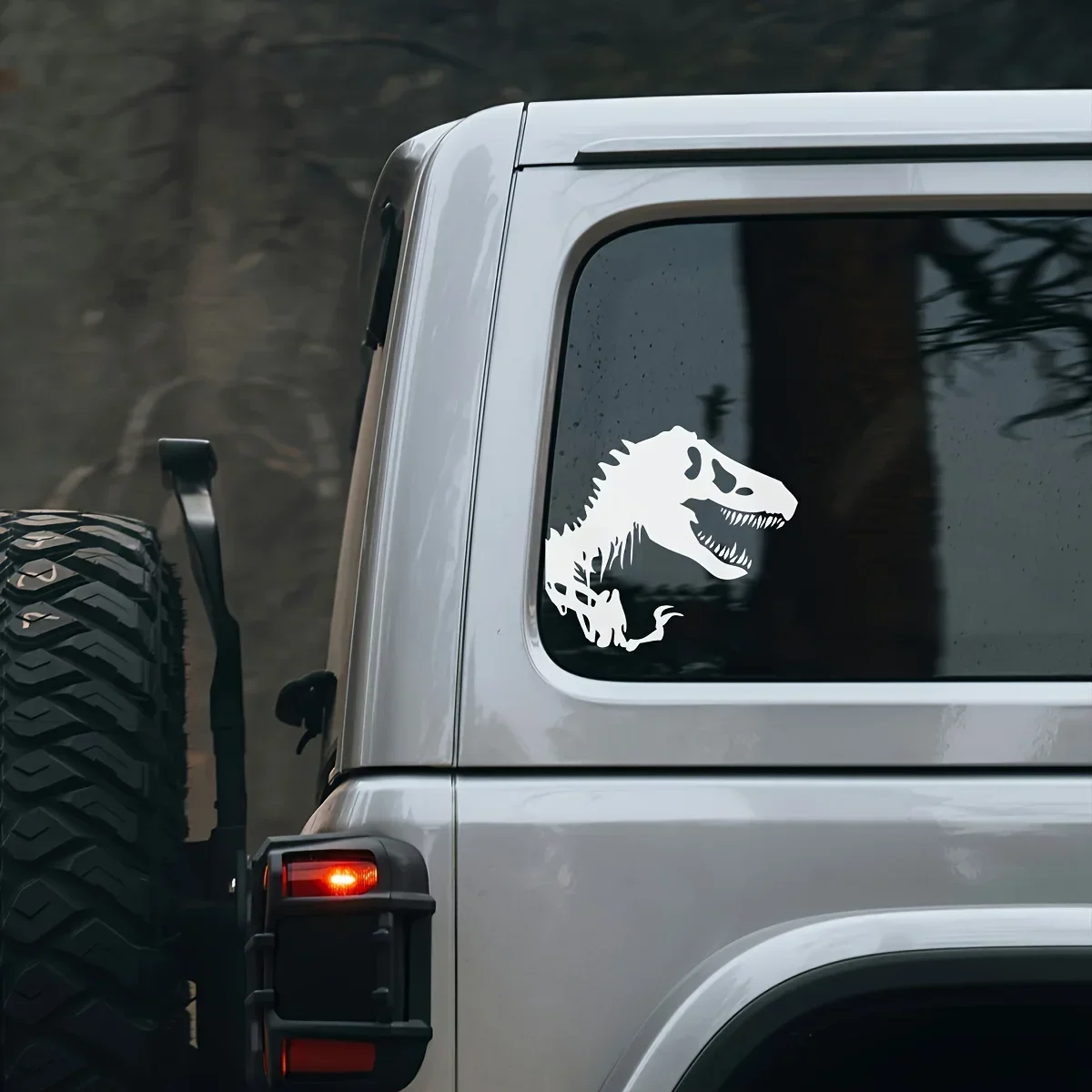 1 шт. "Скелет динозавра T-Rex, автомобильная наклейка, наклейка с изображением окаменелости, отличительный автомобильный аксессуар для энтузиастов, смелый автодекор"