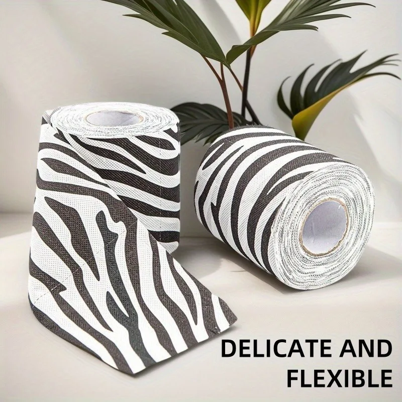 10Pcs Toilet Paper Zebra Print Toilet Paper Personalized Print Black White Pattern Home Printed Tissue Home Toilet Paper