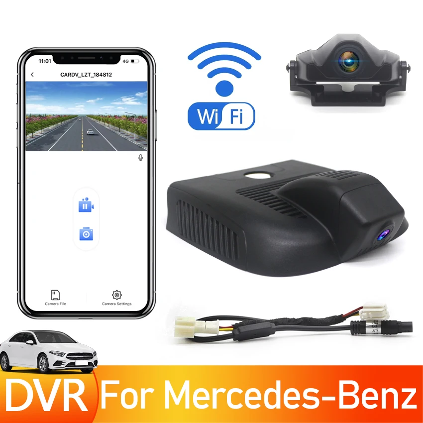 

Скрытый видеорегистратор 2018 P Wi-Fi для Mercedes-Benz A Class A200 w177 GLA200 GLB35 AMG 2022-2160 4K