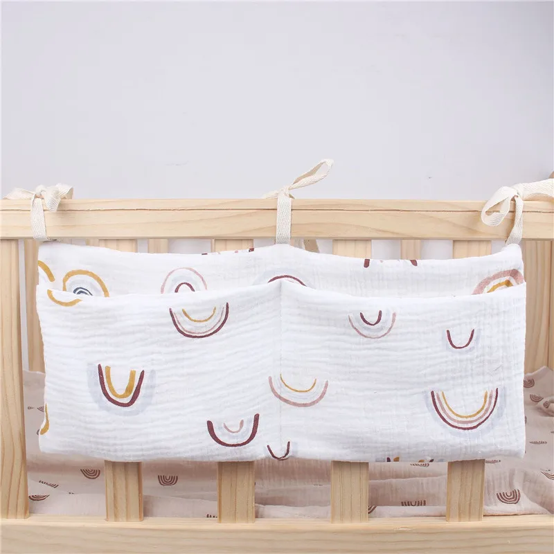 Nuova borsa portaoggetti portatile per culla, organizer multifunzionale per testiera del letto per neonati, per bambini, borsa per pannolini per biancheria da letto per bambini
