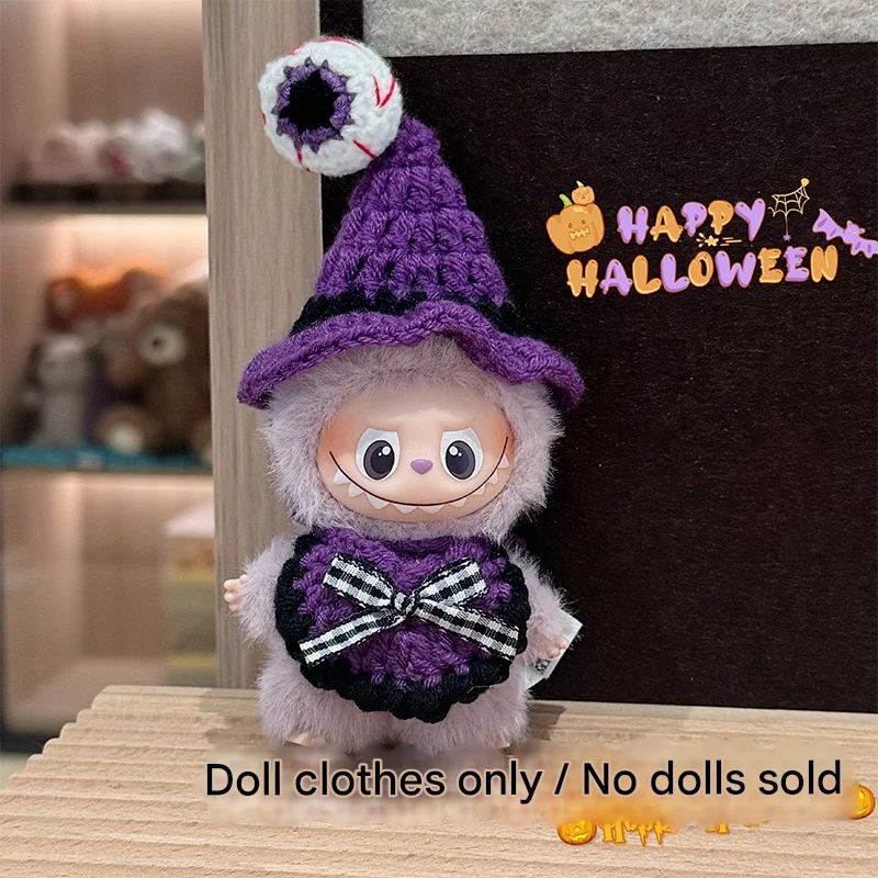 Labubu-Puppenkostüme und Accessoires, geeignet für V4 Mini Labubu Halloween-Sets, Kostümdesigner-Outfits, exquisite Geschenke.