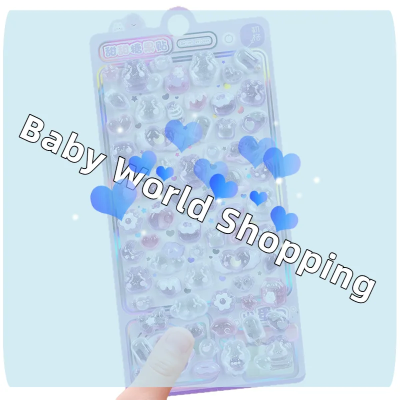 Adesivos Decorativos 3D em Cristal com Desenhos de Desenho Animado para DIY em Laptops, Garrafas de Água e Capas de Telefone