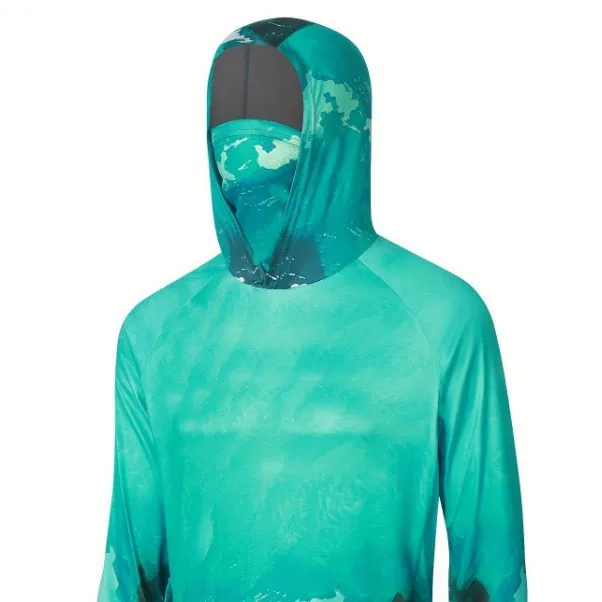 قميص صيد رجالي بغطاء للرأس وأكمام طويلة، سريع الجفاف للحماية من الشمس، ملابس رياضية صيفية قابلة للتنفس جاهزة للشحن